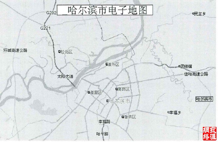 制作好的哈尔滨市电子地图